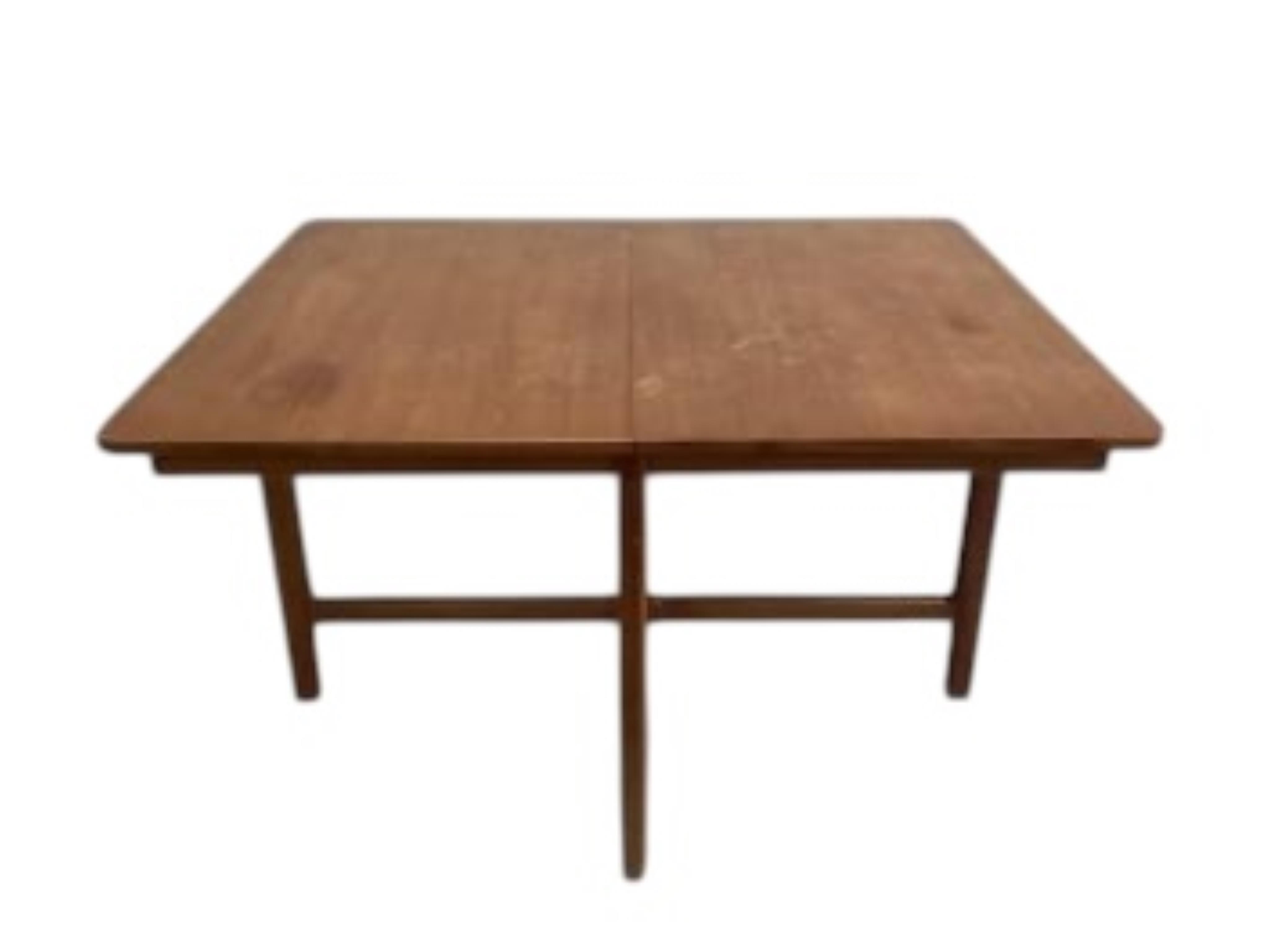 A mid century Danish style MacIntosh Forfar teak sideboard, width 170cm, depth 46cm, height 102cm together with a McIntosh teak extending dining table and four chairs